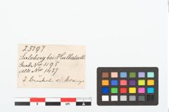 Etikett zu Bronzephalerenknauf (NHMW-PRAE-025197)
